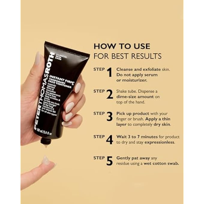 PETER THOMAS ROTH INSTANT FIRMX TEMPORARY FACE TIGHTENER 100 ML - INSTANT FIRMING ANTI-AGEING GEL FOR FACE - REDUCES WRINKLES, PORES & LINES TEMPORARY - Image 4